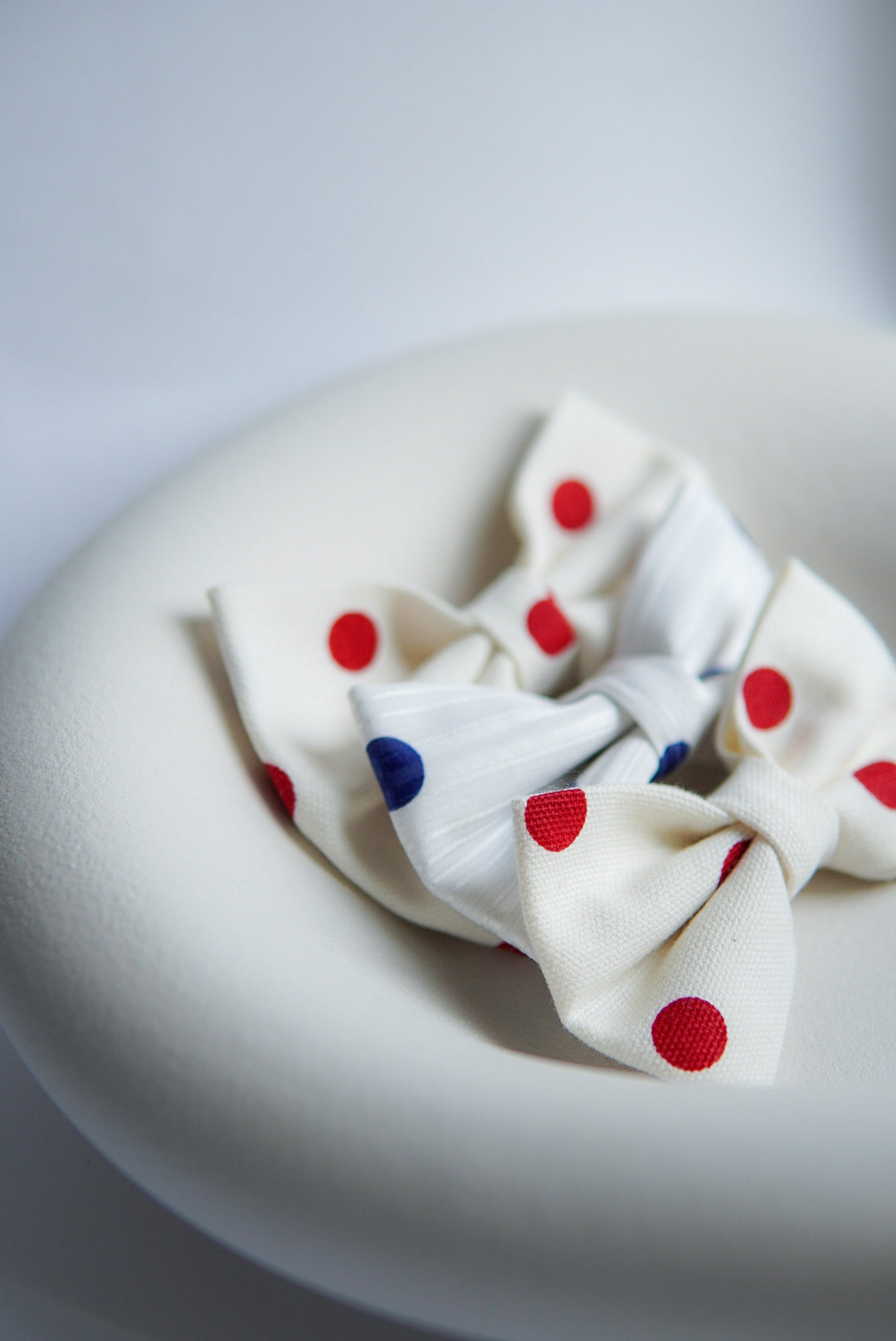 Bow Blue Polka Dot