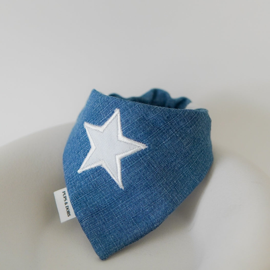 Denim pet bandana