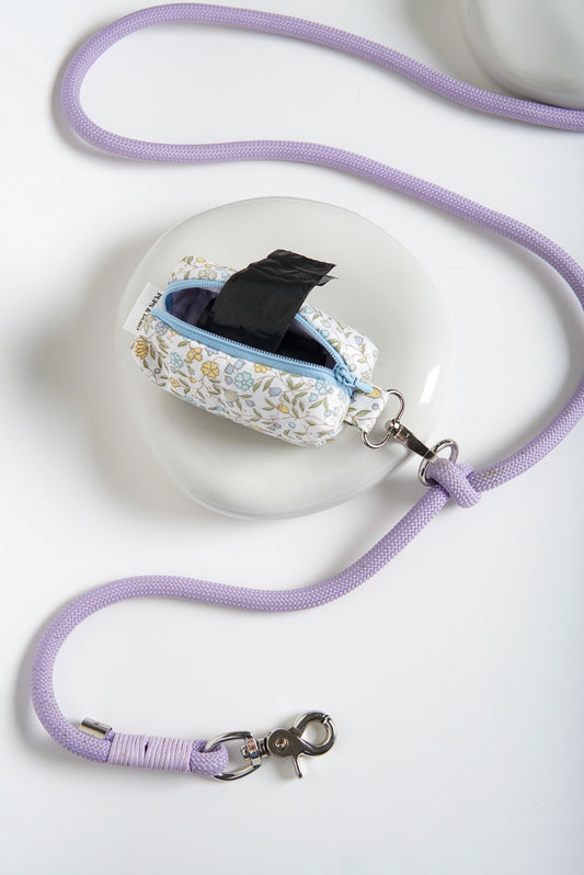 Flower poop bag holder