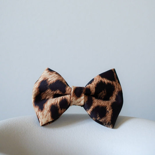 Dog bow tie , leopard print