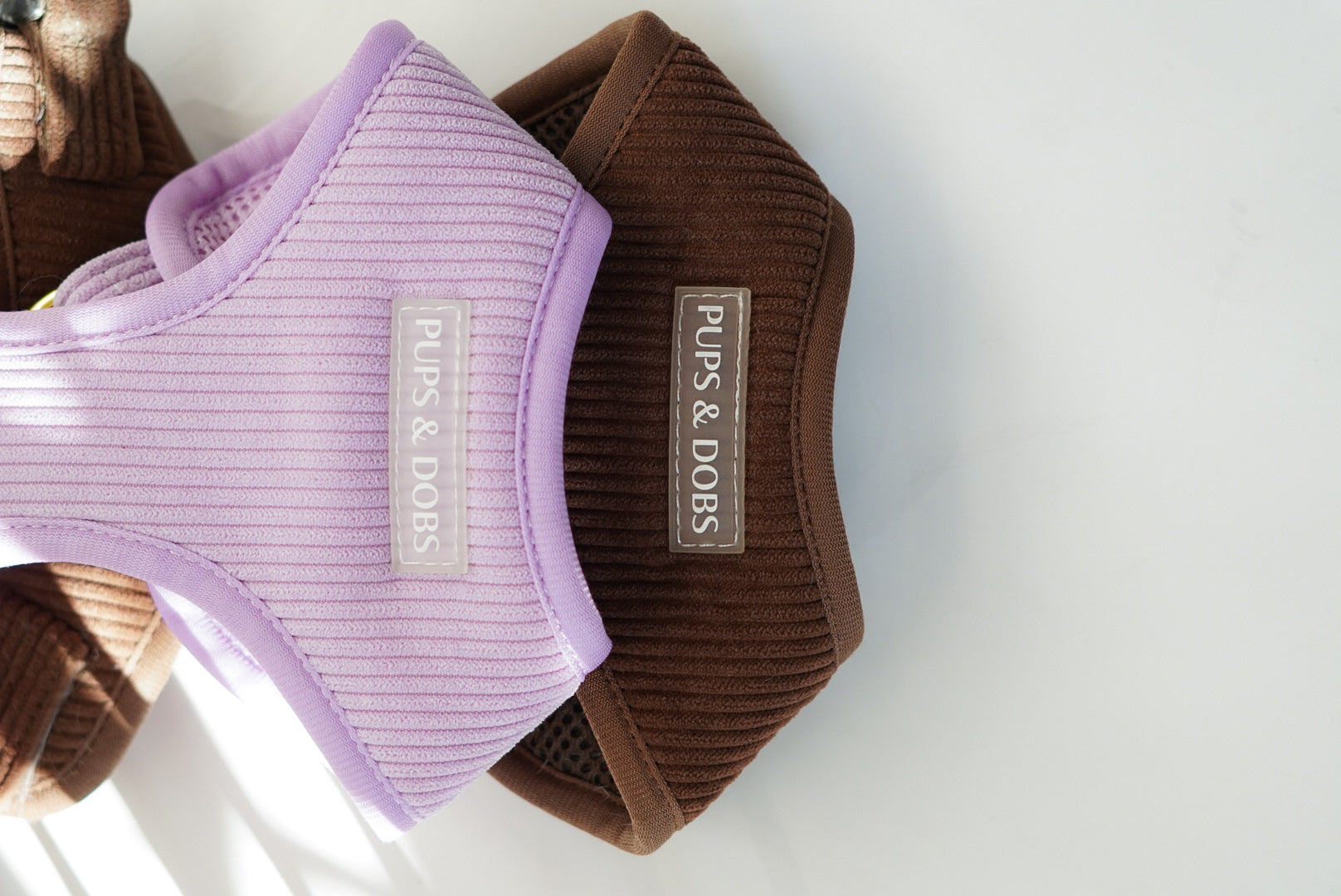 Purple & brown dog harness
