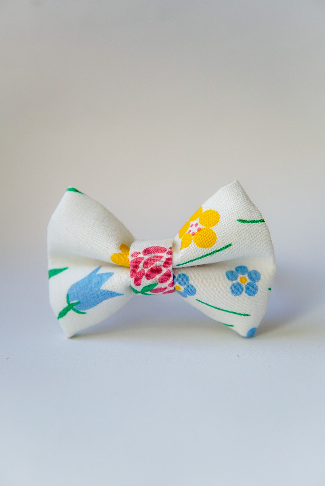 Dog bow tie with flower print
