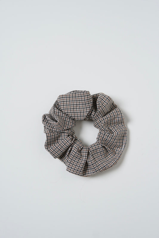 Scrunchie Brown Checked