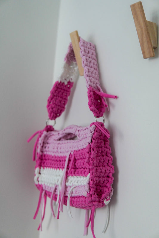 Crochet Bag - Pink Shades